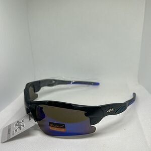 X-Loop Semi Rimless Wrap Mirrored Sunglasses